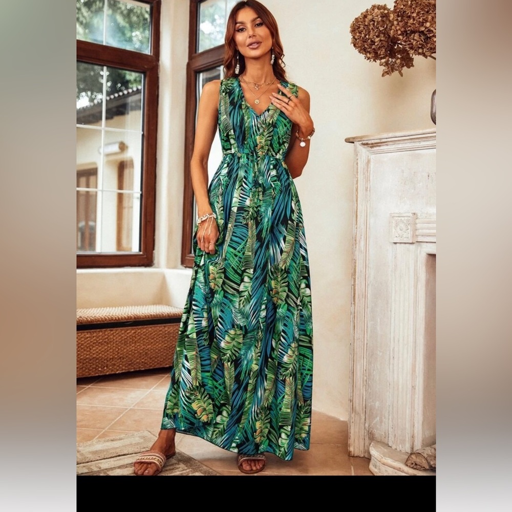 Beautiful multi-color maxi dress